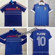 【Retro SSS+】France Retro Football Shirt 1982 1984 Classic Long Sleeve Shirt