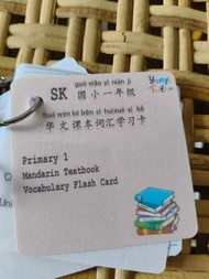 SK Mandarin Textbook Vocabulary Flash Card Set (primary 1 - primary 6 to choose) - Mandarin Word+Pin