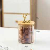 VOOVA Toples Kaca Rusa / Jar Toples Kaca Kotak serbaguna