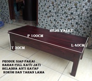 Grosir meja lesehan kayu jati belanda siap pakai panjang 100cm lebar 40cm tinggi 30cm