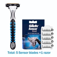 [HH6F] Gillette Sensor Excel Shaving Razor Blades Refills For Men Vector3 Safety Razor Beard Shaver 
