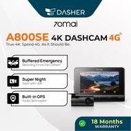 70mai A800SE Dashcam 4K Resolution + HDR | Upgrade 4G Connectivity | Built-in GPS & ADAS | Supercapa
