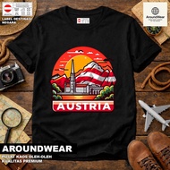 T-SHIRT BY AUSTRIA 5 WEAR COUNTRYTAG ASAL AUSTRIA COTTON 30S SOUVENIR PREMIUM GIFT