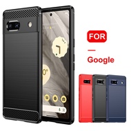 Carbon Fiber Case For Google Pixel 8A 7 7A 6A 6 8 Pro 5A 5 4 Pixel 8 Pro Soft Silicone Shockproof Phone Back Cover