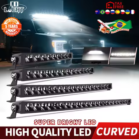 CO LIGHT 30"40" inch Slim Single Row Led Light 4x4 Offroad Bar Curved 80000LM For Off road 4WD Truck