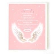 基督主禱文-新生兒禮物-臥室裝飾畫-基督教禮物-聖經經文