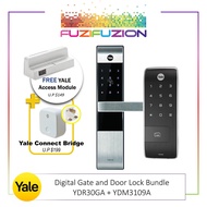 Yale YDR30GA Gate + YDM3109A Door Digital Lock Bundle (FREE Connect Bridge/DDV1/TOP up $100 for DDV3)