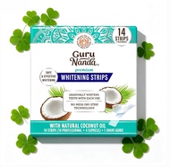 Guru Nanda แผ่นแปะฟันขาว Whitening Strips สูตรพรีเมียม ปลอดภัยไม่มีสารพิษ ฟันขาวใส สวยเป็นธรรมชาติ ฟ