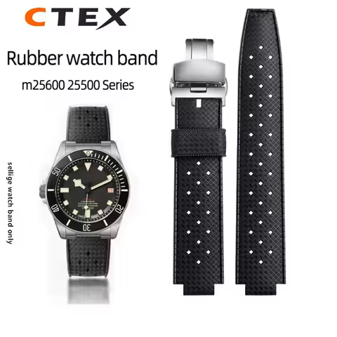 Silicone Watch Strap For Tudor Pelagos 25500 25600 series Waterproof Rubber WatchBand 22-12mm Men's 