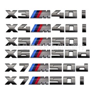 Suitable for BMW Gray Car Sticker X3M40I X4XG5M50iX6M50dX7M50i Modified Car Rear Label