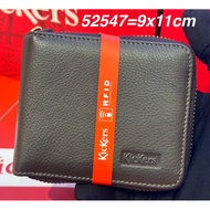 Kickers Genuine Leather RFID Zip Wallet 💯% Ori ( 52547 )