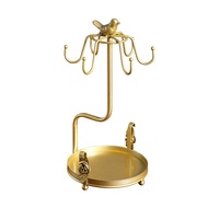 Cup Holder with 6 Hooks Cup And Saucer Display Stand Cup Storage Rack with Spacious Base for Coffee 