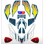 Blue Garuda Eagle Sticker Crush Gear Waterproof