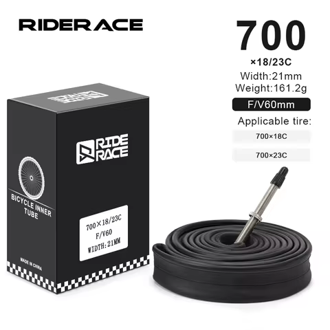 RIDERACE Bike Inner Tube 700C 18 23 25 28 32 35 43C Road Cycling Bicycle Tyre 48/60mm AV F/V Schrade