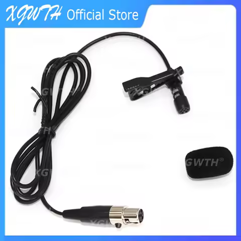 Lavalier Microphone Lapel Tie Clip Unidirectional Condenser Mic For Shure SLX QLXD4 Wireless Beltpac