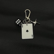 Poker Dice Star Bag Charm, Fashion Personality Creative Keychain Accessories
