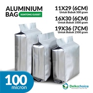ALUMINUM BAG GUSSET SENTRAL SEALING DELKOCHOICE PACKAGING BAG