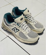US12 New Balance 2002R 男士運動鞋uS 12 nb cream white green 米白色 綠色
