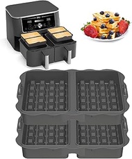 Ninja Hot Air Fryer Accessories, Waffle Shape, Silicone, Belgian Waffle Plates, Compatible with Ninj