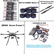 FPV ZD960 PIXHAWK 6C PRO M8N M9N M10 Full Carbon Fiber Hexa-Rotor Frame BLHELI 40A ESC Flight Comtro