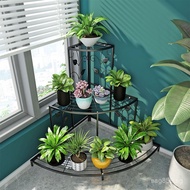 Green Radish Three-Tier Flower Pot Iron Art Flower Stand Garden Flower Stand European Style Balcony 