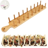 XOITR Bamboo Taco Holders Holds 8 Tacos Each Taco Tray Multi-Use Food Stands Hard Tacos Ra For Kitch