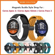 Strap For Coros Apex 2 , Coros Pace 2 , Coros Apex 42mm Magnetic Buckle Silicone Strap