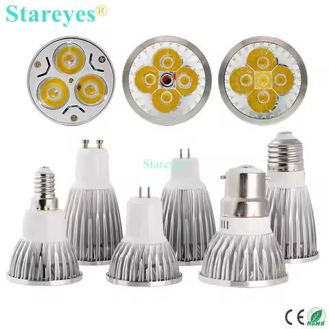 1 Piece Dimmable 3W 4W 5W GU10 E14 GU5.3 E27 B22 MR16(12V) LED Spotlight Downlight LED lamp led drop