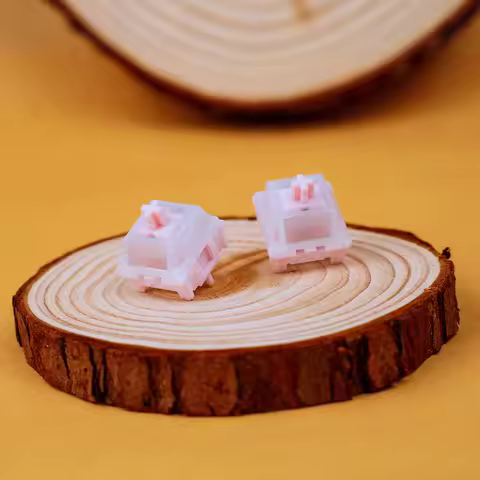 HMX peach Pink Silent Switch Linear 5 Pins Mechanical Keyboard Accessories RGB POM PC PA66 Factory L