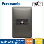 Panasonic Slim Art Television Outlet Metallic Gray  - 1 Gang / 2 Gang