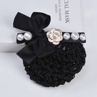 french styleCamellia Hair Net Nurse Female Professional Hair Net Flightly Riding Disk Hair Work Net 