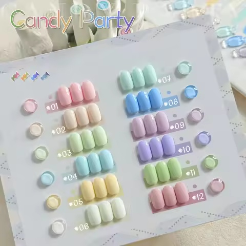 MIANEL 12ML Blue Nails Candy Party Nude Gel Nail Polish 2026 New Mint Green Dopamine Macaron Color N