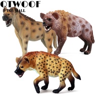 QTWOOF Spotted Hyena Model Kids Cognition Educational Toy Zoo Scene Simulation Wild Animals