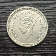 [Vintage Collectibles] 1942 British India 1 Rupee - George VI ( Dot Mintmark)