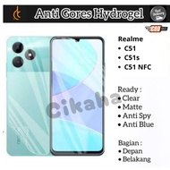 LAYAR Hydrogel Realme C51 C51s C51 Nfc Screen Protector Clear Bening Matte Anti Spy Anti Blue