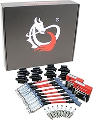 DRAGON FIRE PERFORMANCE Tune Up Set Square Ignition Coils IRIDIUM Spark Plugs and 10mm Spark Plug Wi