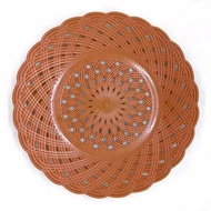 Plastic Rattan Plates 1 Dozen 12 Pcs Woven Plates