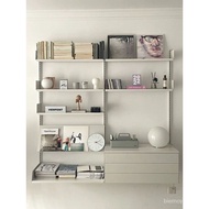 ✿FREE SHIPPING✿Combination Bookshelf Wall Shelf Wall-Mounted Punching Wall-Mounted Partition Living Room TV Background Wall Decorative Wall Cabinet