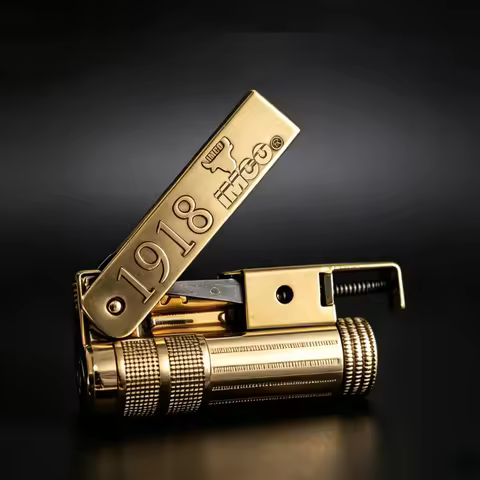 Vintage IMCO Triplex 6700 Windproof Petrol Lighter Classic Austrian Style Pocket Kerosenes Oil Light
