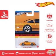 Hot Wheels 1971 Porsche 911 Yellow Diecast Car Model