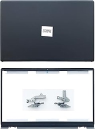 LTPRPTS Replacement Laptop LCD Back Cover Top Case Rear Lid with Hinges and Front Bezel Frame for De