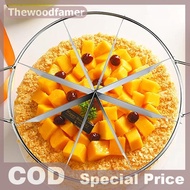 thewoodfamer 8-Slice Stainless Steel Pie Cutter Press, Circle Pie Cutter With Side Handles, Non Stic