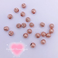 [VJ]Accessories Charm Ball “RoseGold” <C12-R> 999.9 Bangkok Rose Gold Plated {Beads}