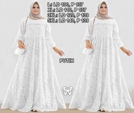 L XL JUMBO 3XL 5XL Elanisha Dress Brokat Busui Baju Muslim Wanita Gamis Brukat Gaun Pesta Dres Syari