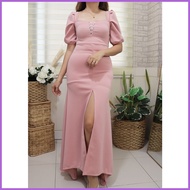 ◲ ✓ ◳ Trisha Neoprene Long Dress Women Dress Wedding Ninang Dress Party Dress Debut Dress Elegant