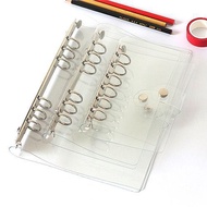 (Clearance) Howoo 6 Holes Ring Binder Planner Cover Transparent Journal Cover Loose Leaf Planner Cov