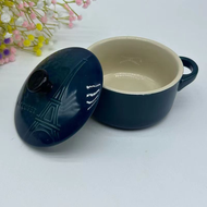 LE CREUSET Ceramic Crock Pot Steamer Small Roasting Pot with Lid Soup Pot Oven Dessert Bowl Crock Po