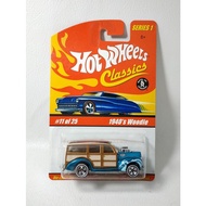 Hot Wheels Classics 1940's Woodie Blue Miniature Display Toy