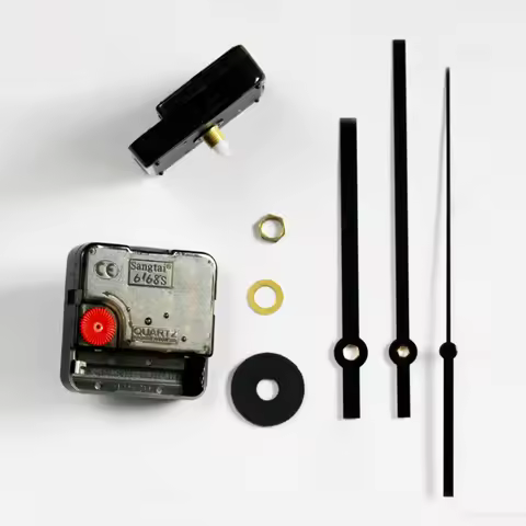 6168S Quartz Movement 6mm&9mm Screw Axis Length Plastic Sweep Mechanism With 1# Black Hands Clock Ac