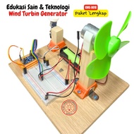KIT MERAKIT MINI WIND TURBINE GENERATOR / PEMBANGKIT LISTRIK TENAGA BAYU MINI / KINCIR ANGIN UNTUK P